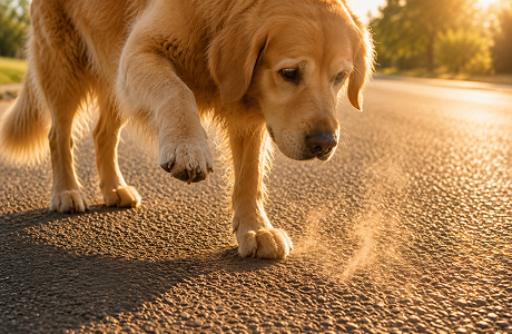 Hot Summer Surfaces Are Harder On Senior And Large Breed Dogs.